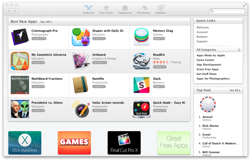 Mac OS X 10.9 Mavericks – Jak vytvořit Apple ID a jak instalovat aplikace z AppStore